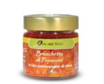 Gelbe und rote Paprika Bruschetta